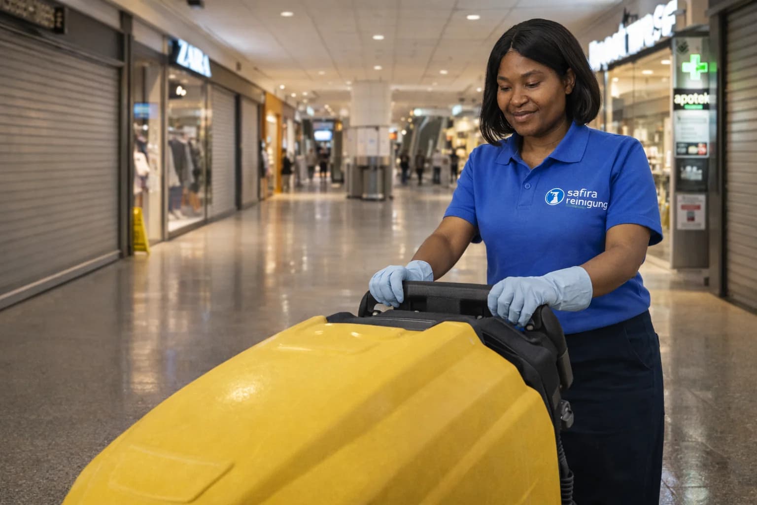Área ou corredor limpo de centro comercial